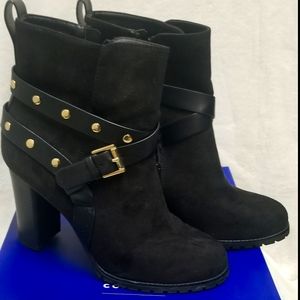 Ankle Boots Apt.9 Black Faux Suede Size 9.5